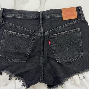 LEVI’s black denim shorts